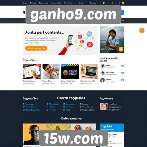 Análise da interface do site ganho9.com